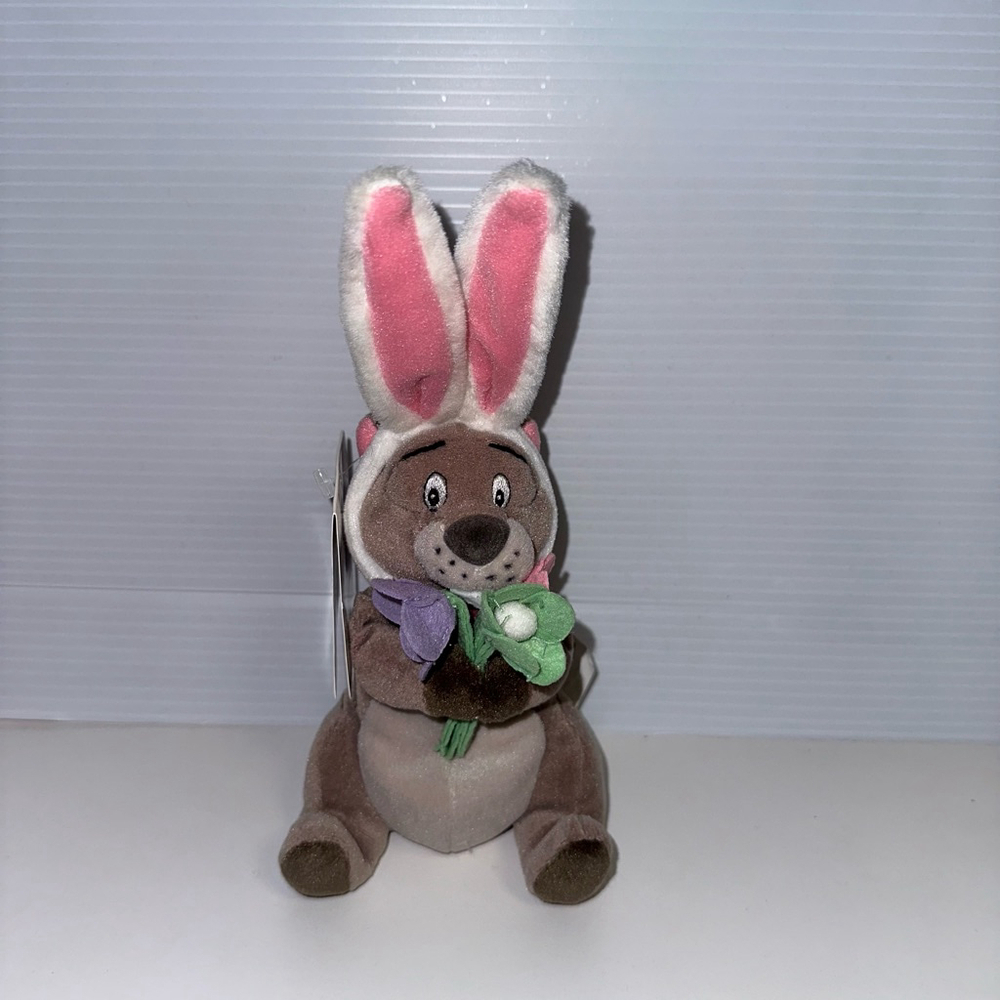 The Disney Store Easter Bunny Gopher Rabbit Mini Bean Bag Stuffed Animal NWT - Picture 9 of 14